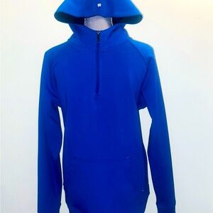 BLACK CLOVER GOLF live lucky sports quarter zip long sleeve pullover royal blue